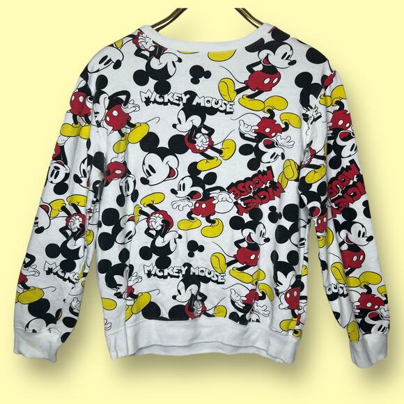 Disney Mickey Mouse Size Large All Over Print Crewneck Sweatshirt - Picture 2 of 10